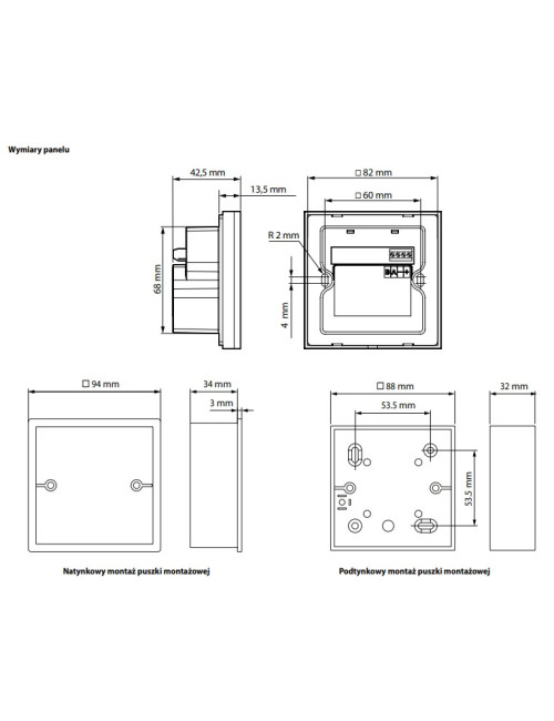 Panel sterowania A22, A22 WiFi